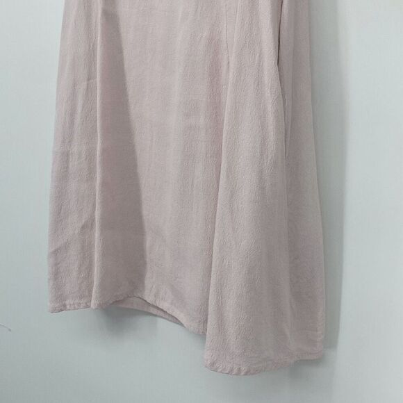 Free People Pretty Chiffon Ruffle Mini Dress Shift Pockets Sleeveless Pink 2 - Picture 11 of 14